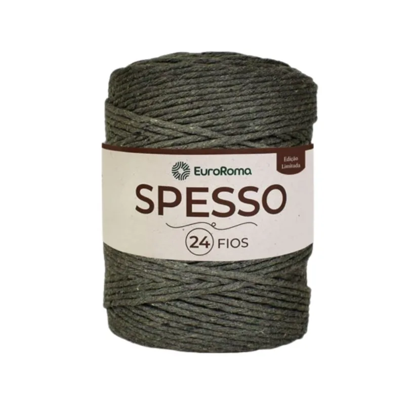 Barbante Euroroma Spesso 4/24 1kg C/ 254m Verde Estonado - EuroRoma