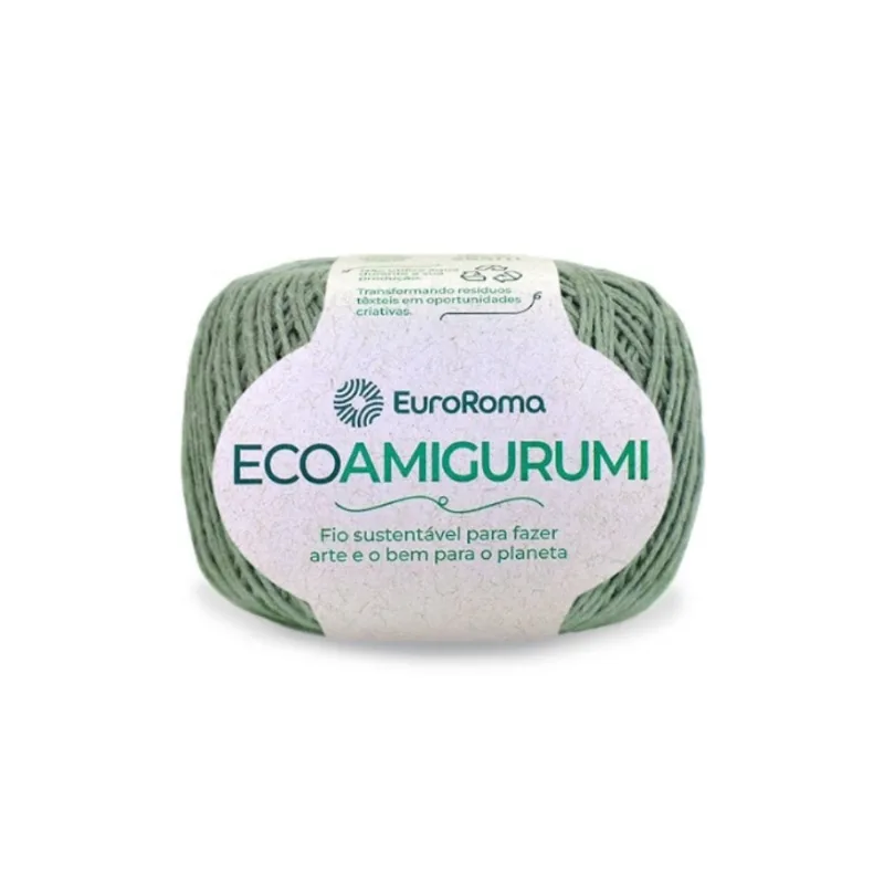 Fio Euroroma Ecoamigurumi 8/7 160g 254m 809 Alecrim - EuroRoma