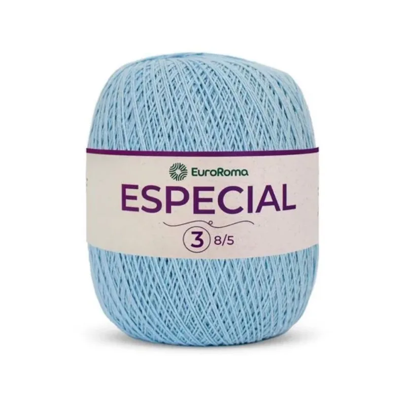 Barbante Euroroma Especial 8/5 500g C/1400m Azul Bebe - EuroRoma
