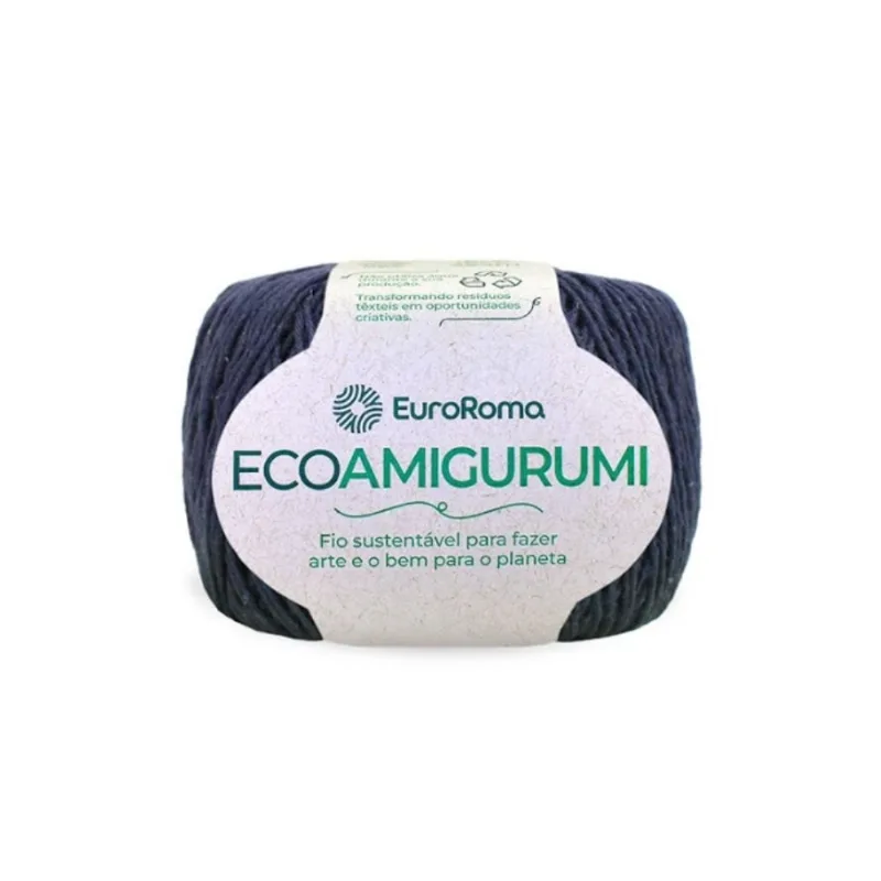 Fio Euroroma Ecoamigurumi 8/7 160g 254m 904 Azul Marinho - EuroRoma
