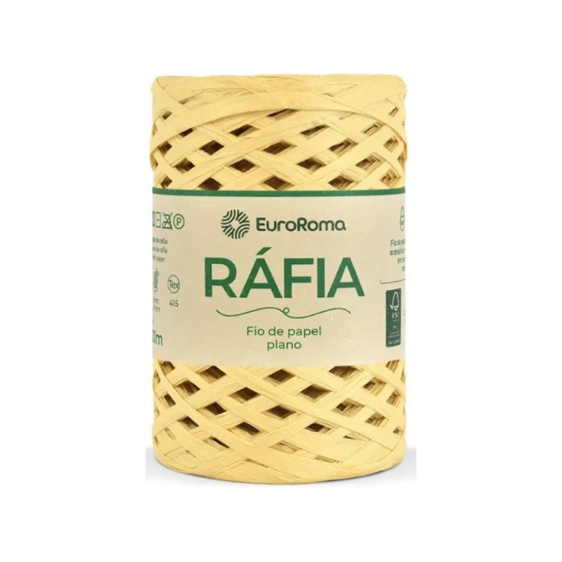 Fio de Rafia Plano - Euroroma 150 Natural - EuroRoma