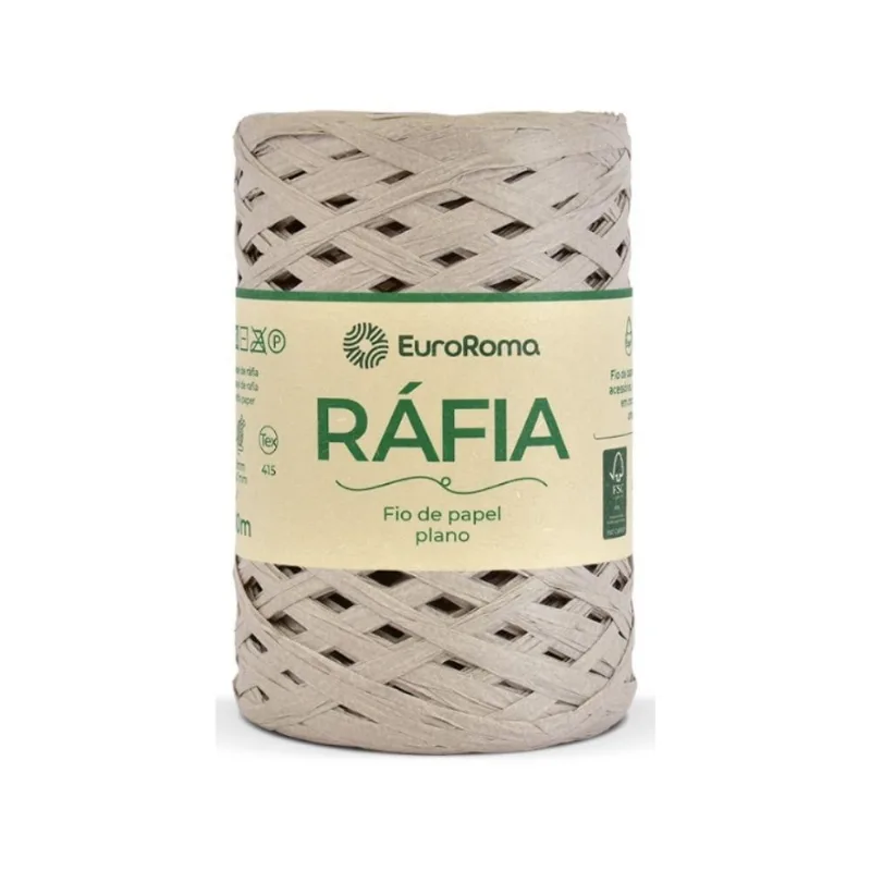 Fio de Rafia Plano - Euroroma 270 Cinza - EuroRoma