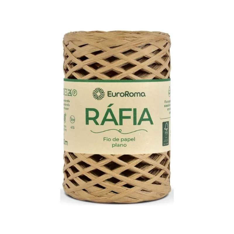 Fio de Rafia Plano - Euroroma 300 Caqui