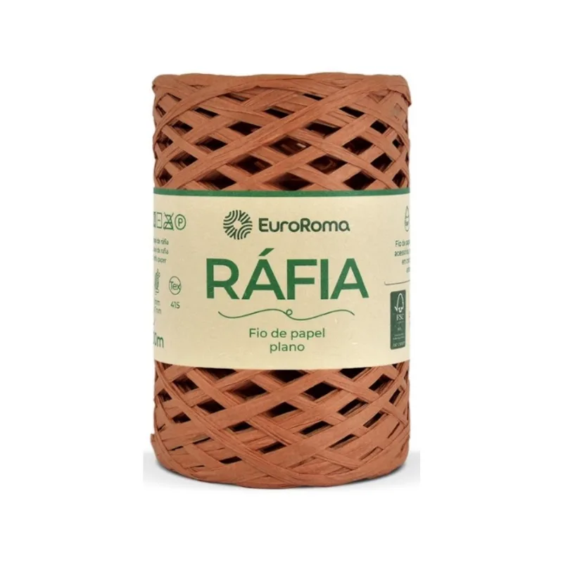 Fio de Rafia Plano - Euroroma 710 Telha - EuroRoma