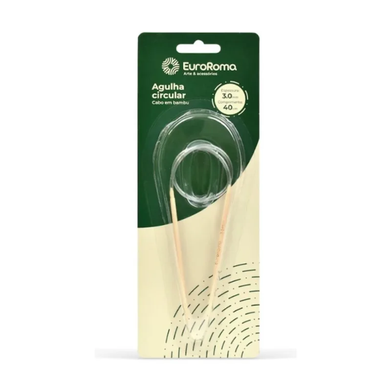 Agulhas de Trico Circular 40cm 3.0mm - Euroroma - EuroRoma