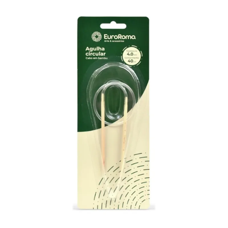 Agulhas de Trico Circular 40cm 4.0mm - Euroroma - EuroRoma