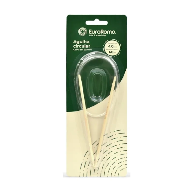 Agulhas de Trico Circular 60cm 4.0mm - Euroroma - EuroRoma