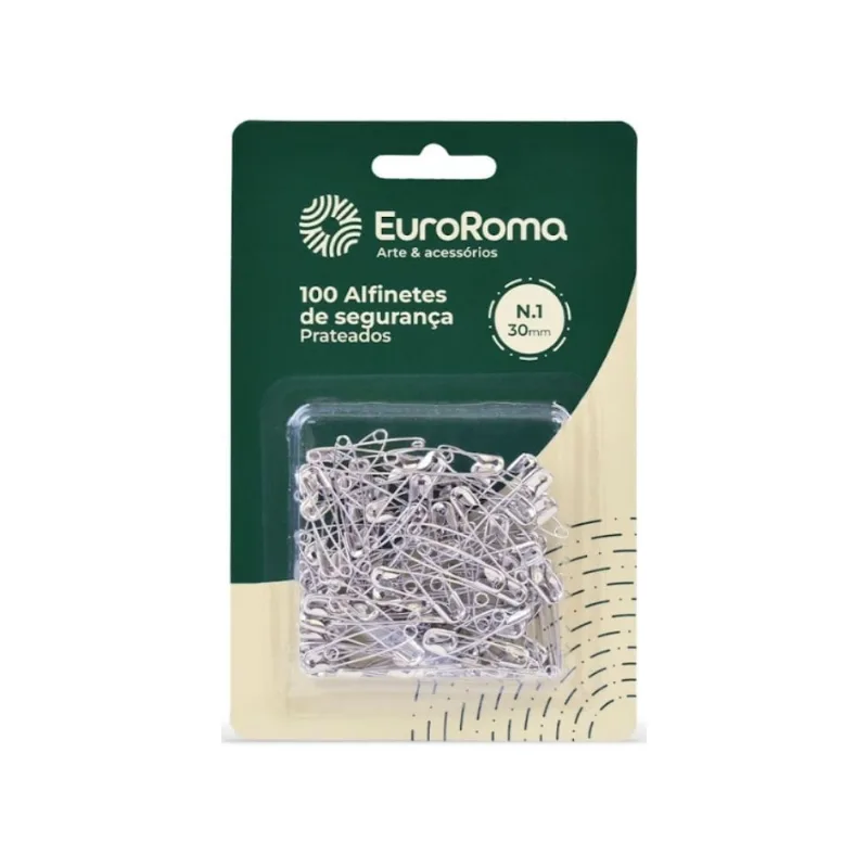 Alfinete Seguranca Metal 100pc N.1 - EuroRoma