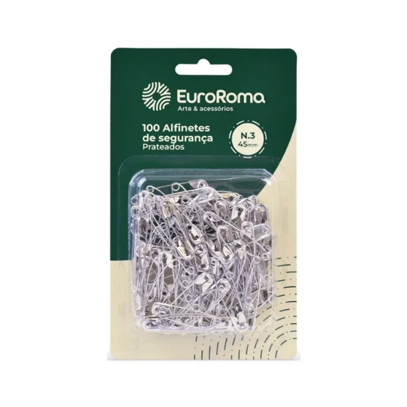 Alfinete Seguranca Metal 100pc N.3 - EuroRoma