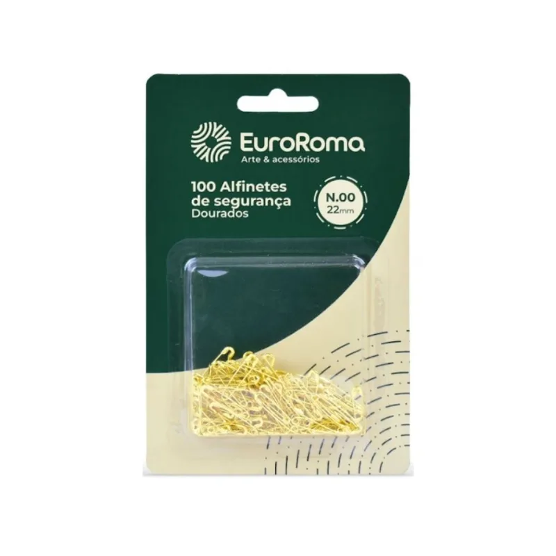 Alfinete Seguranca Dourado 100pc N.00
