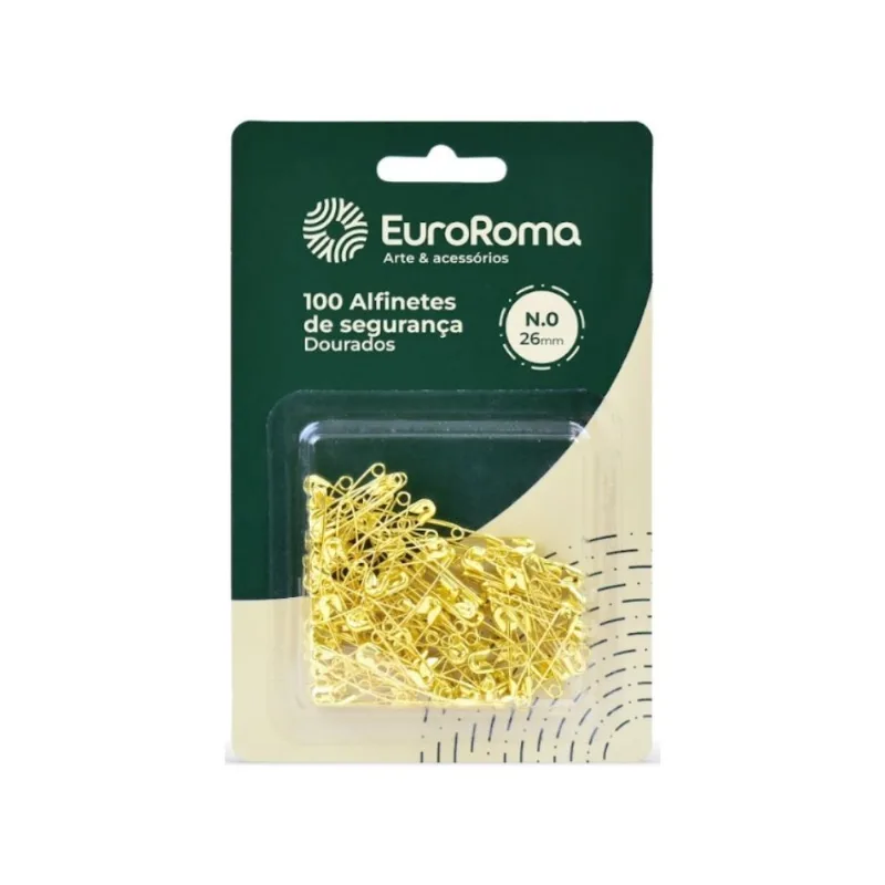 Alfinete Seguranca Dourado 100pc N.0