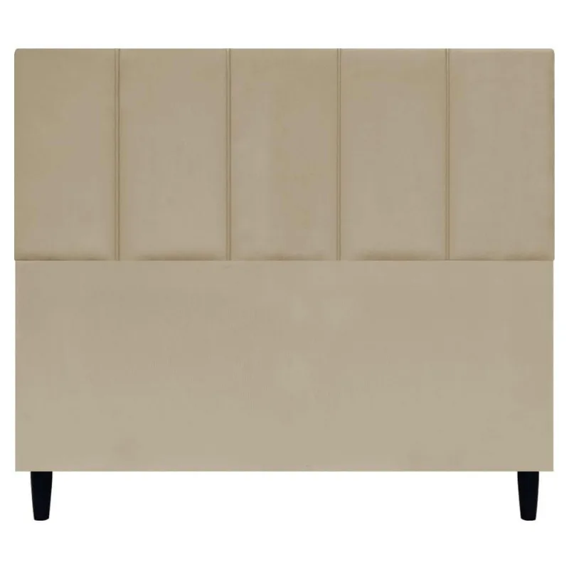 Cabeceira Decorativa Classic Para Cama De Casal 140 Cm Suede Nude Suede