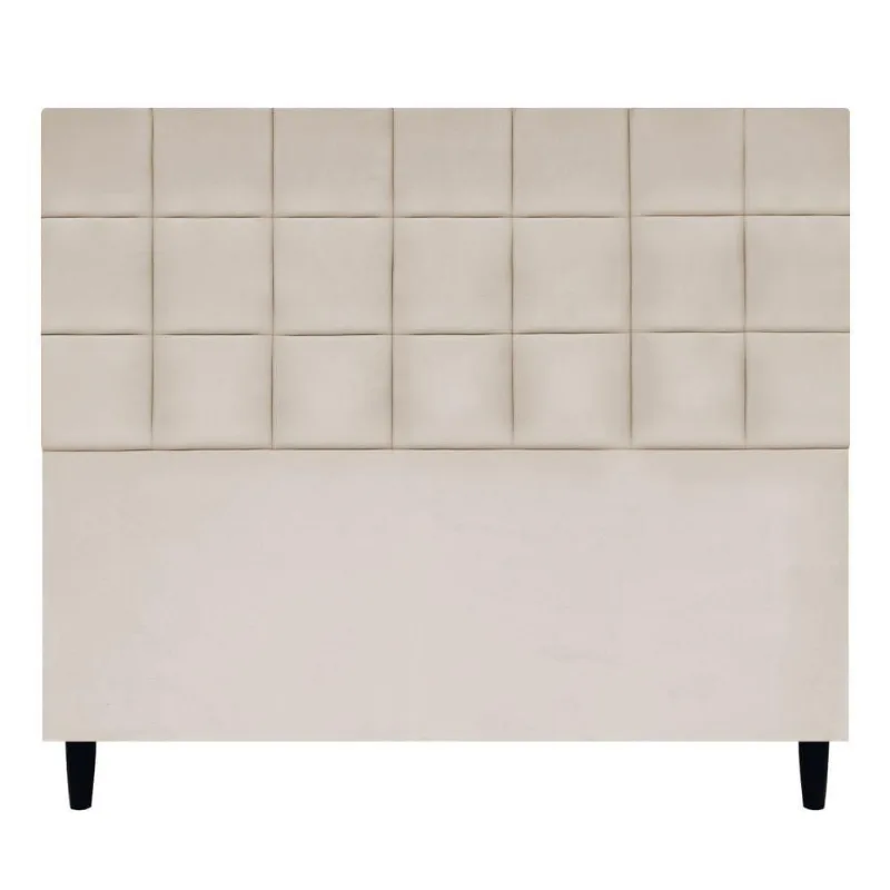 Cabeceira Decorativa Florem Para Cama De Casal 140 Cm Bege, Suede