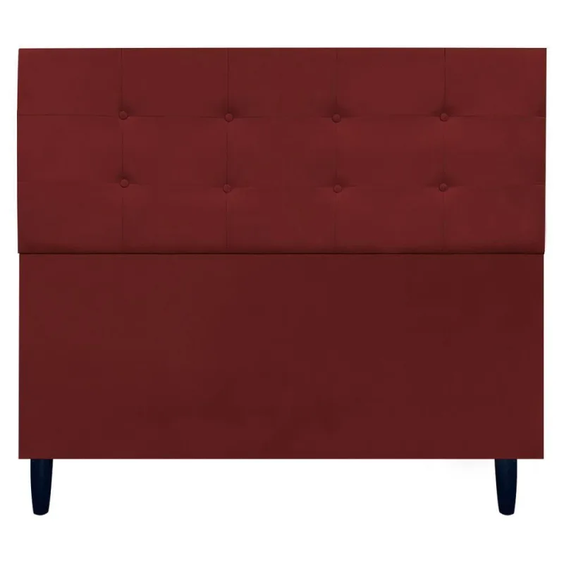 Cabeceira Para Cama De Casal 140 Cm Ivy Suede Vermelho Suede - OUTRAS MARCAS