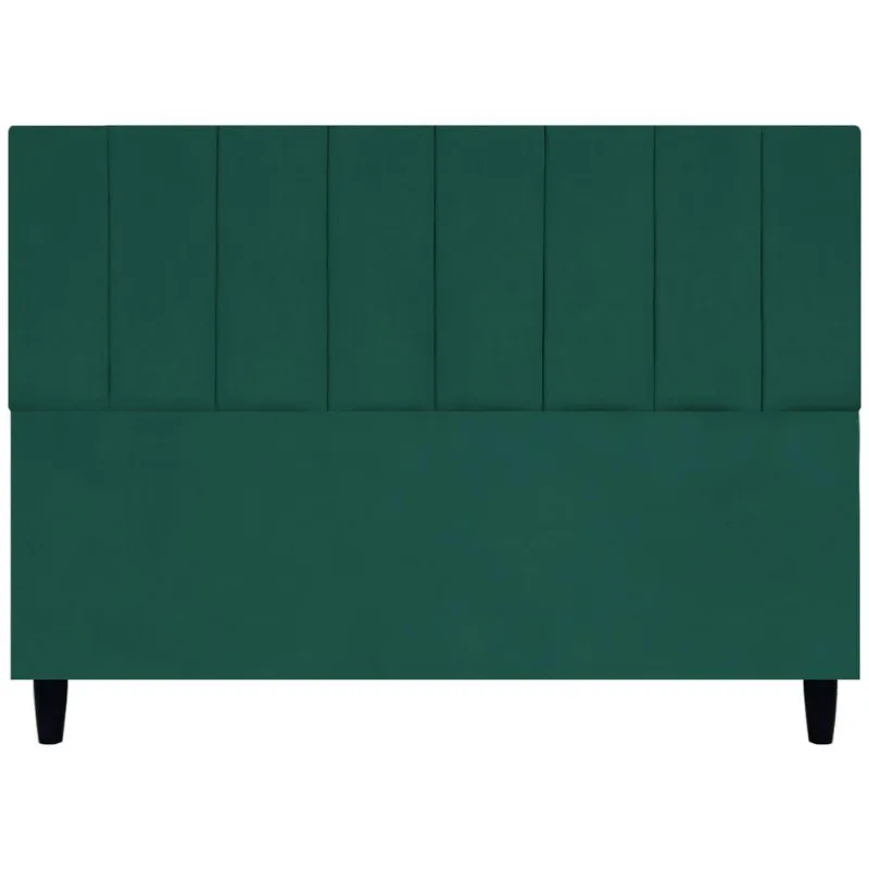 Cabeceira Decorativa Elen Para Cama Queen 160 Cm Suede Verde Suede