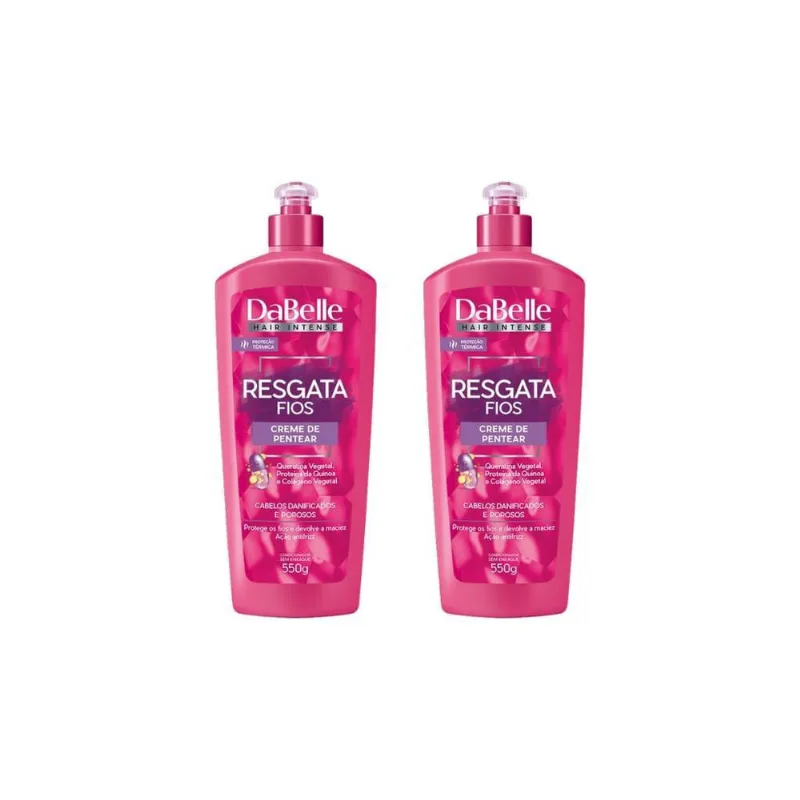 Creme Para Pentear Dabelle Resgata Fios 550G-Kit C/2Un