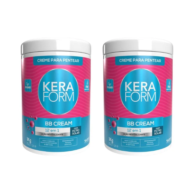 Creme Para Pentear Skafe Keraform 1k Bb Cream-Kit C/2un