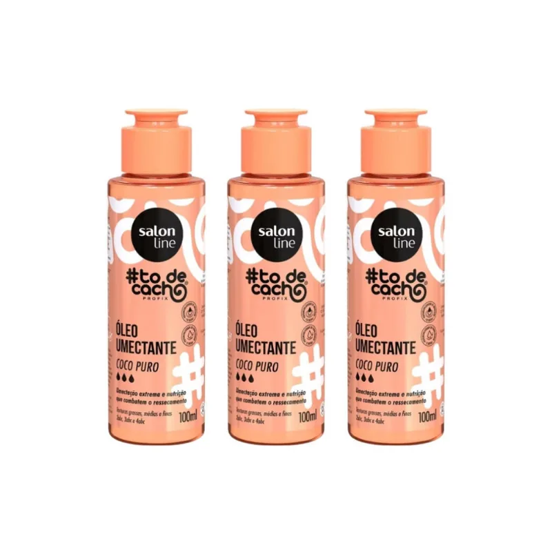 Oleo Capilar Salon Line Todecacho Coco Puro 120ml- Kit C/3un