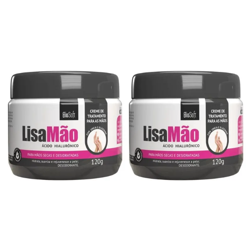 Creme Para Mãos Soft Hair 120G Ácido Hialurônico - Kit C/2Un