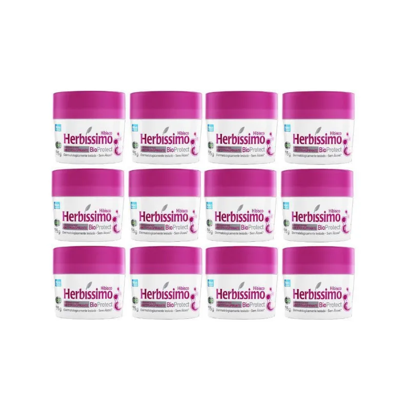 Desodorante Creme Herbíssimo 55G Bio Protect Hibisc-Kit 12Un