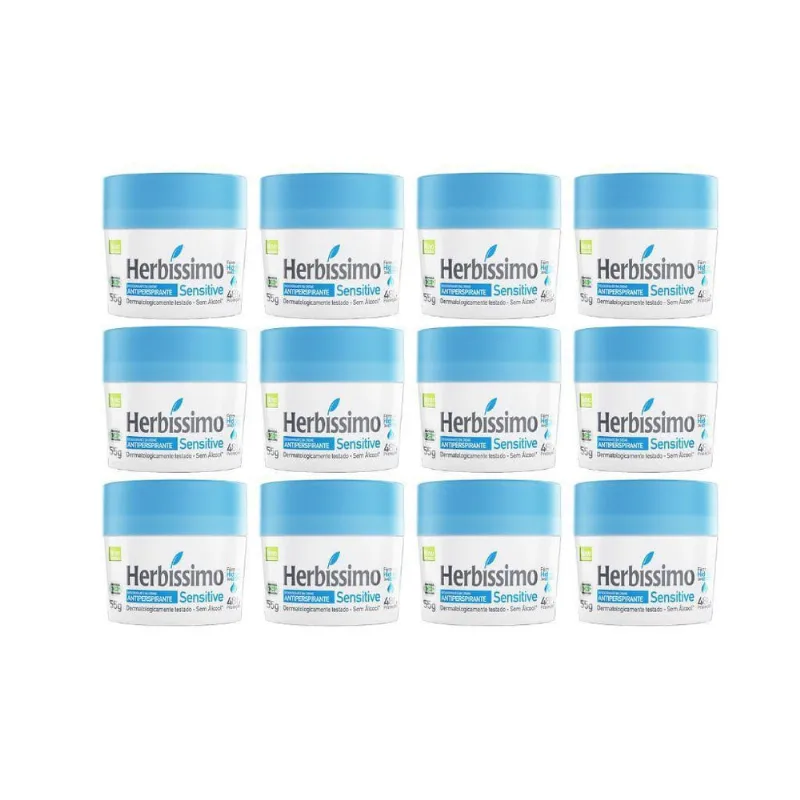 Desodorante Creme Herbíssimo 55G Sensitive - Kit Com 12Un