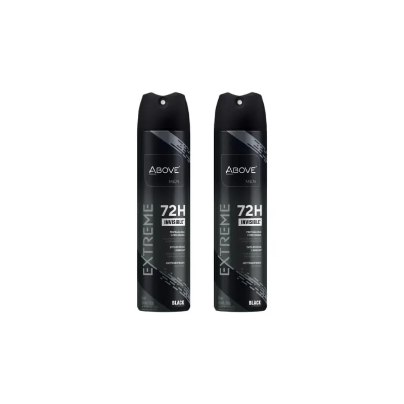 Desodorante Aero Above 150ml Extreme Inv Black 72h-Kit C/2un