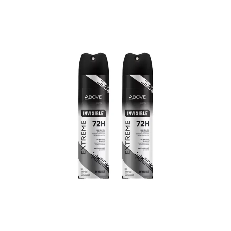 Desodorante Aero Above 150ml Extreme Invisible 72h-Kit C/2un
