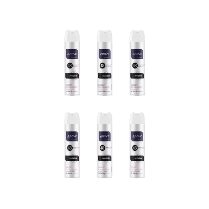 Desodorante Aero Above 150ml Fem Invisible Black White - 6un