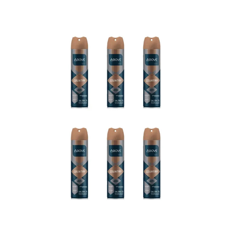 Desodorante Aero Above 150ml Masc Anti Country-Kit C/6un