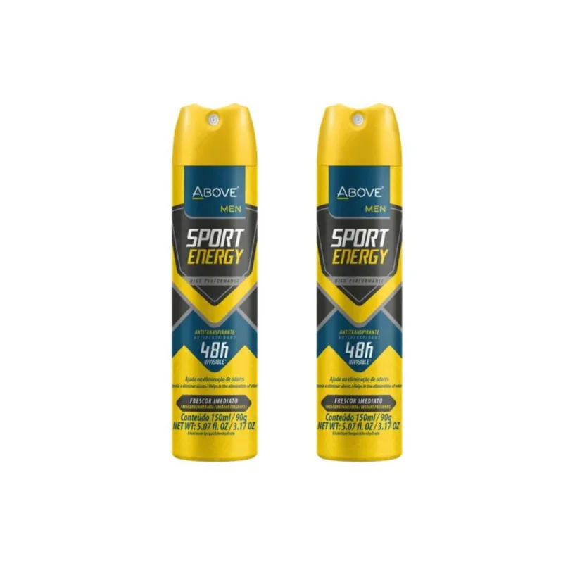 Desodorante Aero Above 150ml Masc Anti Sport Energy - Kit c/ 2un