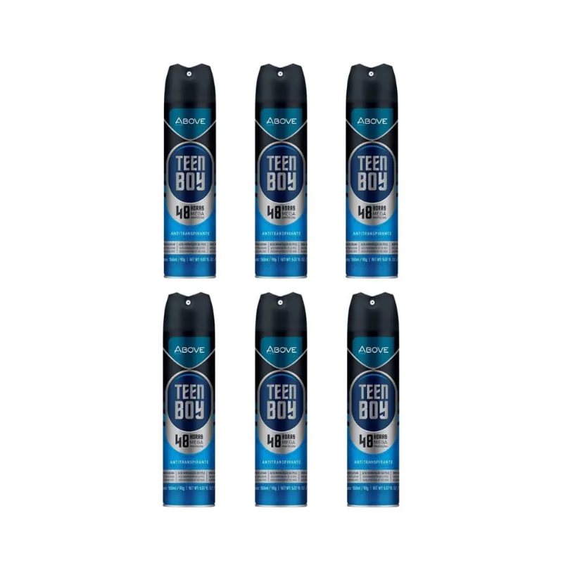 Desodorante Aero Above 150ml Masc Teen Boy - Kit c/ 6un