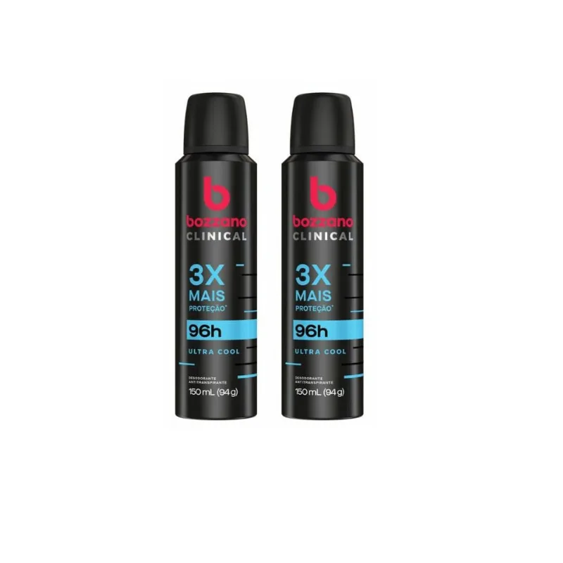 Desodorante Aero Bozzano 150ml Clinical Ultra Cool - Kit 2un