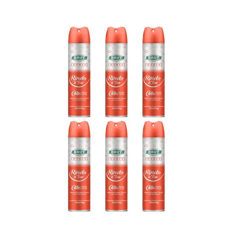 Desodorante Aero Brut Rindo a Toa 150ml - Kit c/ 6un