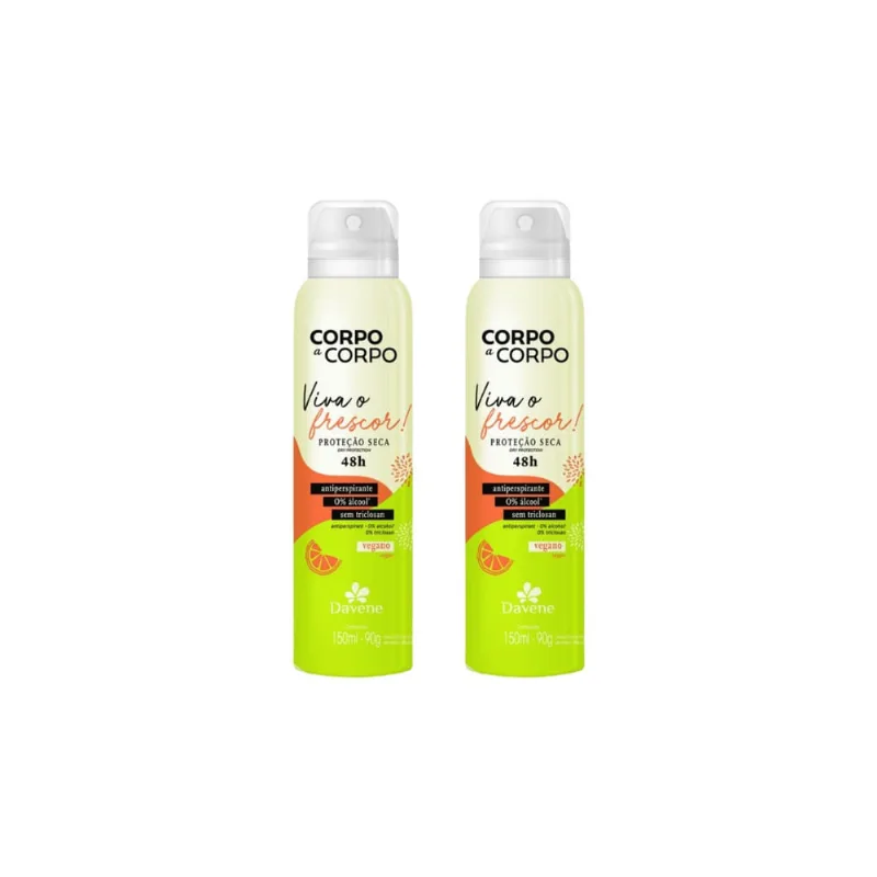 Desodorante Aero Davene Corpo a Corpo Fresc 150ml-Kit C/2un