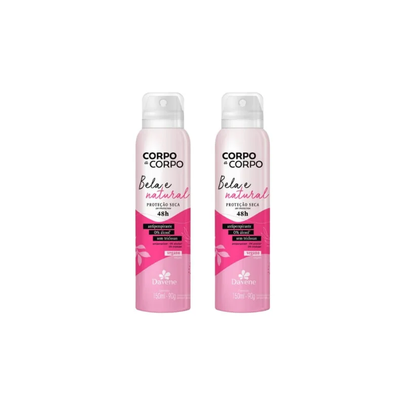 Desodorante Aero Davene Corpo a Corpo Nat 150ml-Kit C/2un