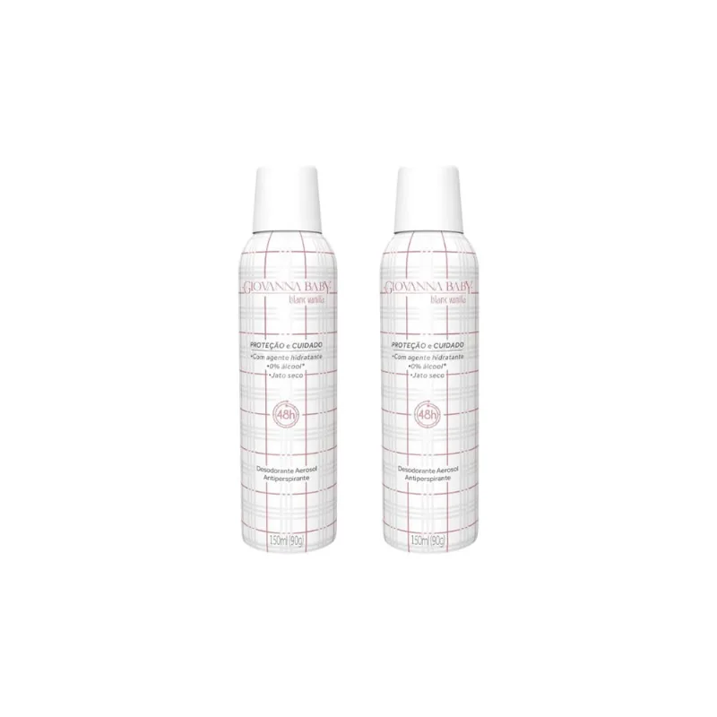 Desodorante Aero Giovanna Baby 150ml Blanc Vanilla-Kit C/2un