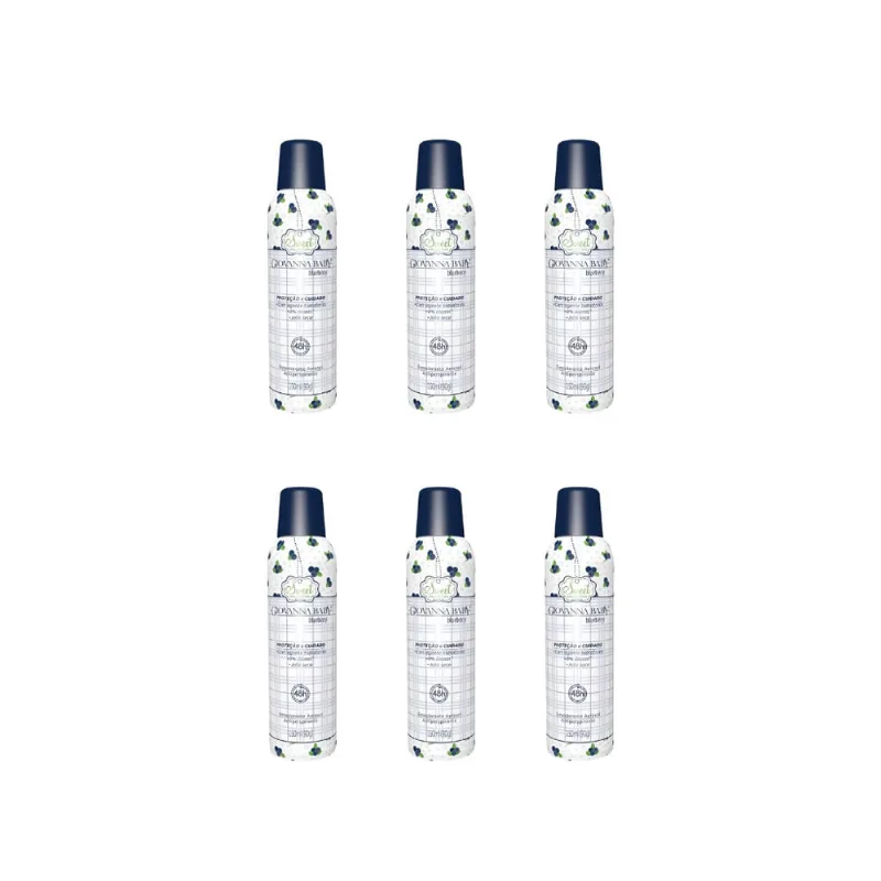 Desodorante Aero Giovanna Baby 150ml Blueberry-Kit C/6un