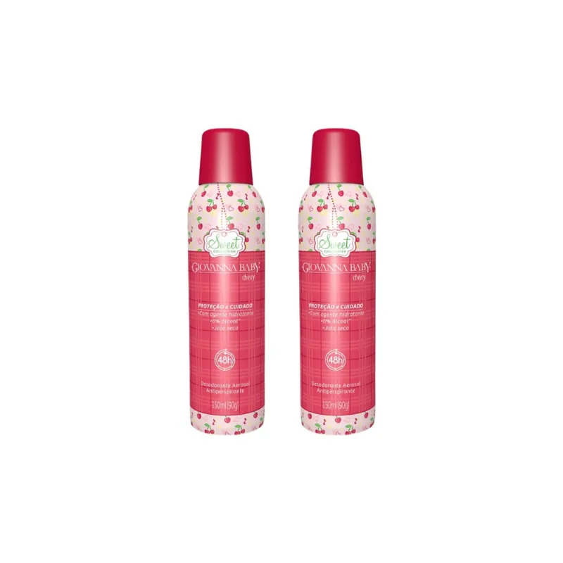 Desodorante Aero Giovanna Baby 150ml Cherry-Kit C/2un