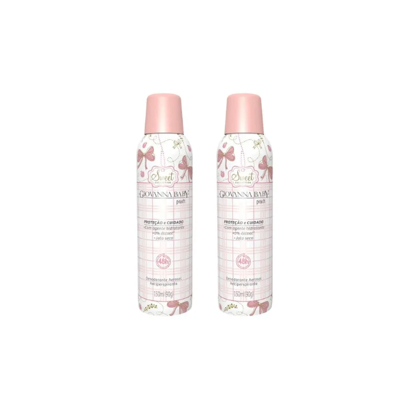 Desodorante Aero Giovanna Baby 150ml Peach-Kit C/2un