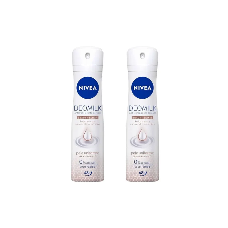 Desodorante Aero Nivea 150ml Fem Milk Beauty - Kit c/ 2un