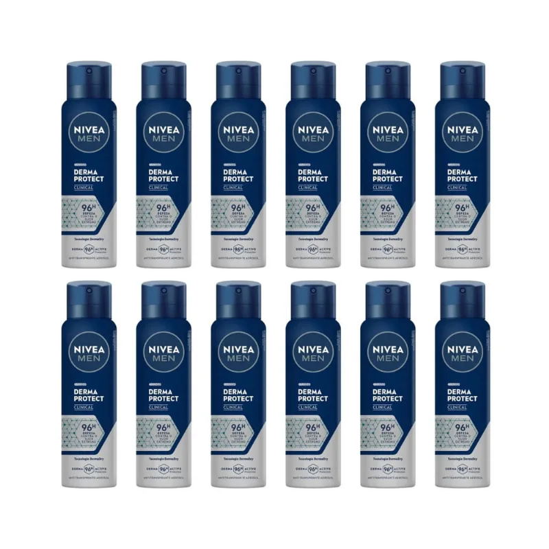 Desodorante Aero Nivea 150ml Masc Clinical Derma Protec-12un