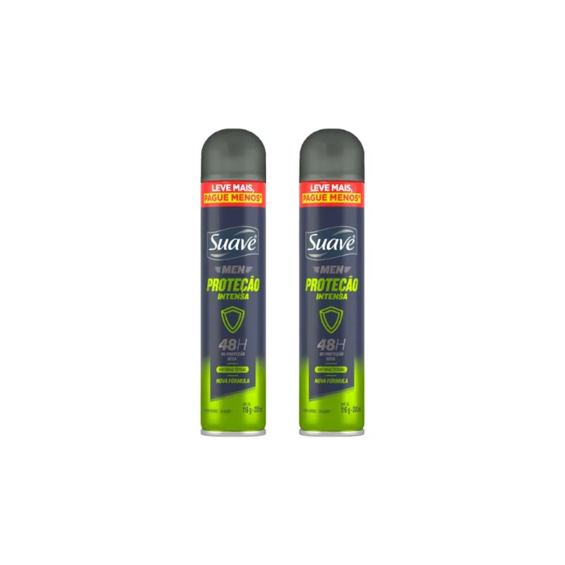 Desodorante Aero Suave 200ml Men Intense Prot-Kit C/2un