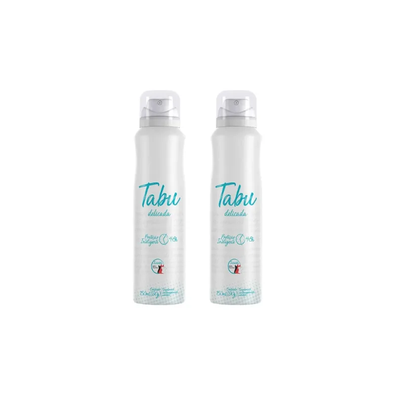 Desodorante Aero Tabu 150ml Delicada - Kit c/ 2un