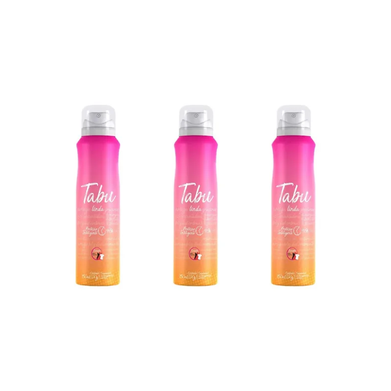 Desodorante Aero Tabu 150ml Linda - Kit c/ 3un