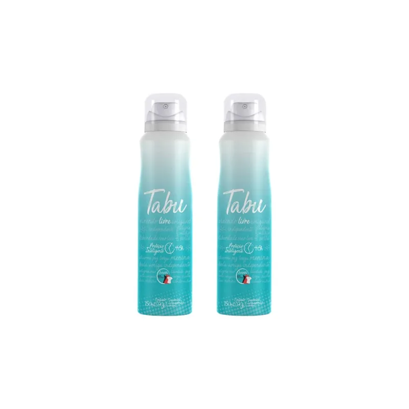 Desodorante Aero Tabu 150ml Livre - Kit c/ 2un