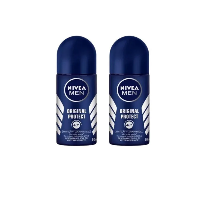 Desodorante Roll-On Nivea 50Ml Masc Protect-Kit 2Un