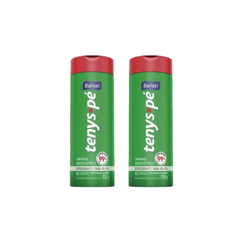 Talco Pes Tenys Pe Baruel Po 100G Conforado-Kit C/2Un