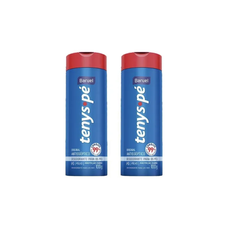Talco Pes Tenys Pe Baruel Po 100G -Kit C/2Un