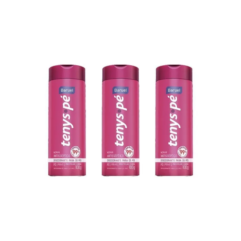 Talco Pes Tenys Pe Baruel Po 100G Woman-Kit C/3Un
