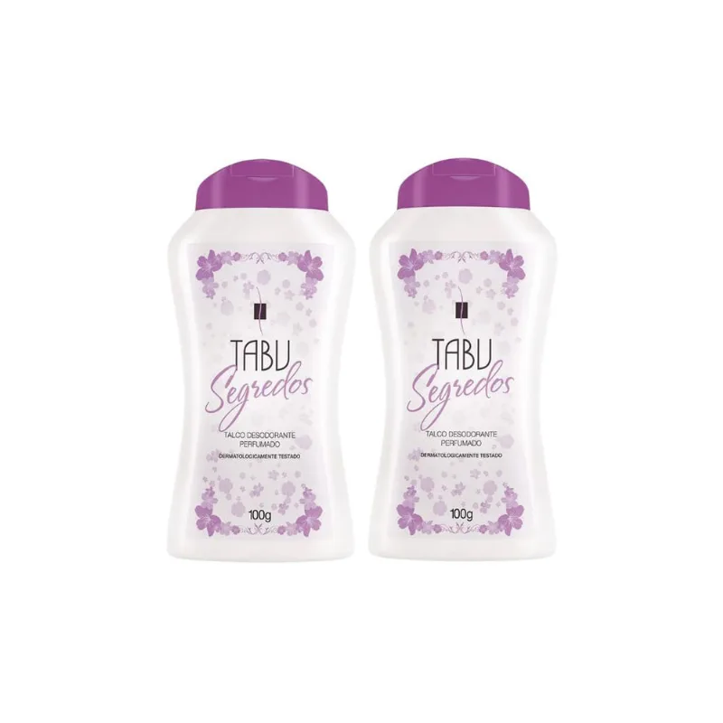Talco Tabu 100g Segredos - Kit c/ 2un